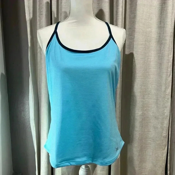 UNDER ARMOUR BLUE RACERBACK TANK - Picture 1 of 5